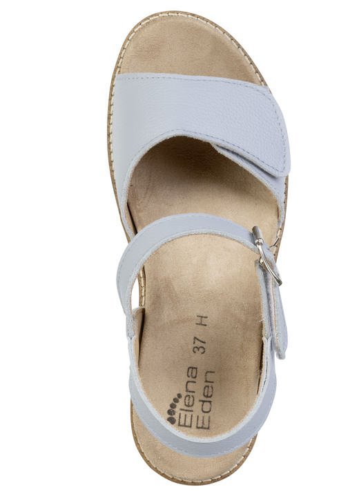 Sandaletten & Pantoletten - ELENA EDEN, bequeme Damen-Sandaletten, Weite H, mit herausnehmbarem Fußbett, in Größe 035 bis 041, in Farbe HELLBLAU Ansicht 2