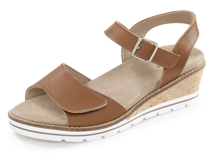 Sandaletten & Pantoletten - ELENA EDEN, bequeme Damen-Sandaletten, Weite H, mit herausnehmbarem Fußbett, in Größe 035 bis 041, in Farbe HELLBLAU Ansicht 10