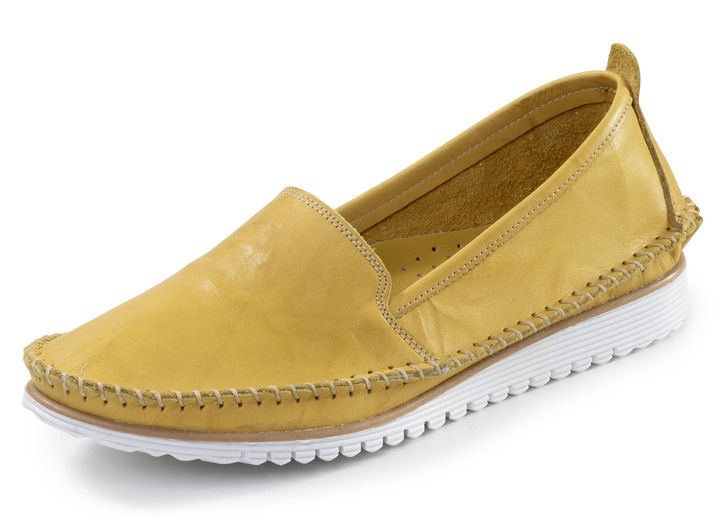 Slipper & Schnürschuhe - Andrea Conti, klassische Damen-Slipper, Weite G, mit herausnehmbarem Fußbett, in Größe 036 bis 043, in Farbe BLAU Ansicht 7