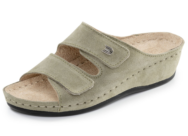 Sandaletten & Pantoletten - Leichte Damen-Pantoletten, Weite G, mit Klettverschluss, in Größe 036 bis 042, in Farbe PINK Ansicht 4