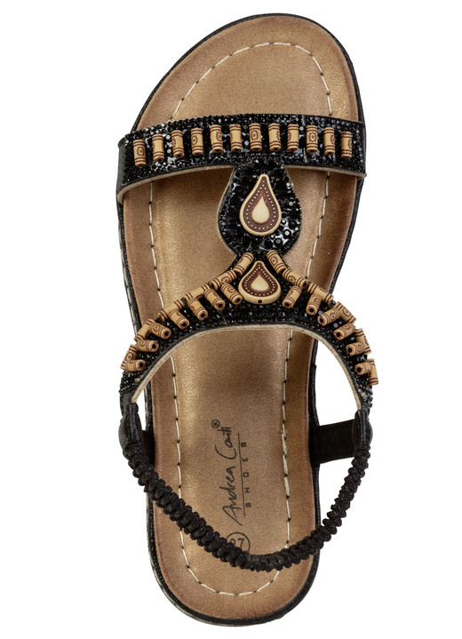 Sandaletten & Pantoletten - Andrea Conti, stylische Damen-Sandalen, Weite G, mit elastischem Fersenriemchen, in Größe 036 bis 042, in Farbe WEISS Ansicht 5