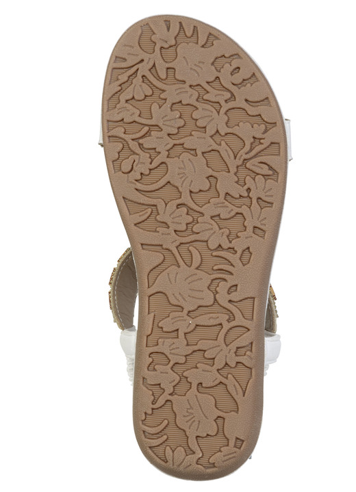 Sandaletten & Pantoletten - Andrea Conti, stylische Damen-Sandalen, Weite G, mit elastischem Fersenriemchen, in Größe 036 bis 042, in Farbe WEISS Ansicht 3