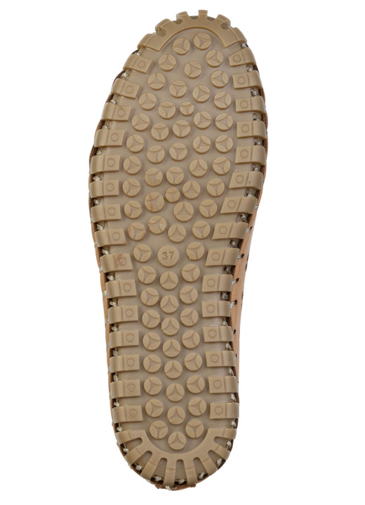 Pumps & Ballerina - ELENA EDEN, sommerliche Damen-Ballerinas, Weite G, mit herausnehmbarem Fußbett, in Größe 036 bis 042, in Farbe COGNAC Ansicht 3