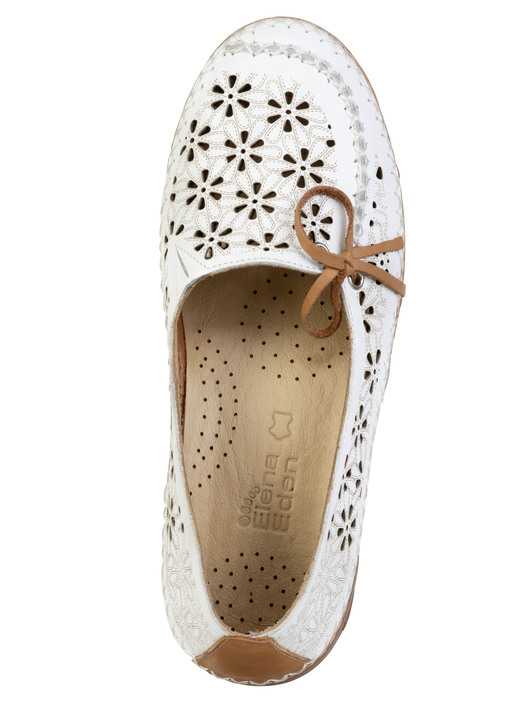 Slipper & Schnürschuhe - ELENA EDEN, sommerliche Damen-Slipper, Weite H, mit herausnehmbarem Fußbett, in Größe 036 bis 042, in Farbe WEISS Ansicht 2