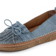 Slipper & Schnürschuhe - ELENA EDEN, sommerliche Damen-Slipper, Weite G, aus Leder, in Größe 036 bis 041, in Farbe JEANS – Farbe JEANS – Ansicht 1
