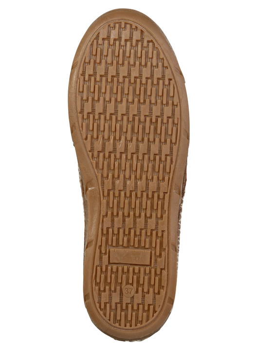 Damenmode - ELENA EDEN, sommerliche Damen-Slipper, Weite G, aus Leder, in Größe 036 bis 041, in Farbe JEANS Ansicht 9