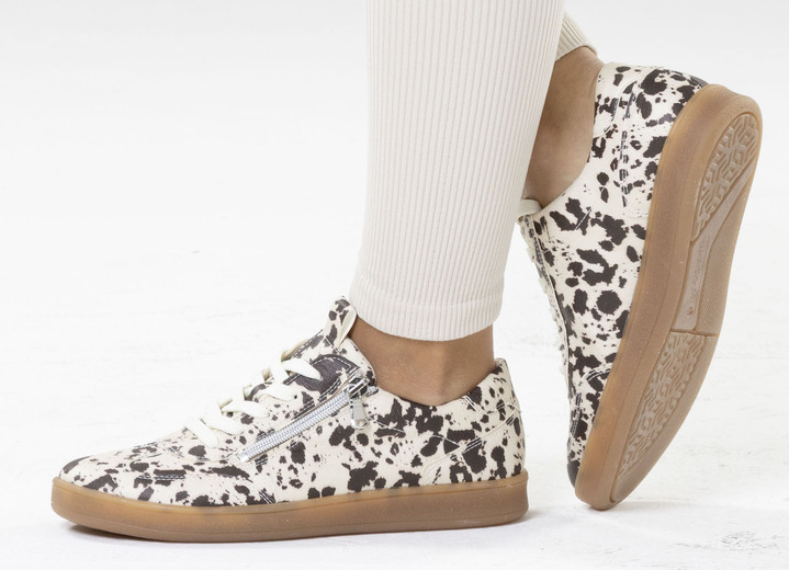 Sport- & Freizeitschuhe - Waldläufer, modische Damen-Sneaker, Weite H, mit herausnehmbarem Fußbett, in Größe 3 1/2 bis 8, in Farbe WEISS-ROSA Ansicht 10