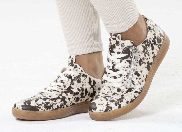 Sport- & Freizeitschuhe - Waldläufer, modische Damen-Sneaker, Weite H, mit herausnehmbarem Fußbett, in Größe 3 1/2 bis 8, in Farbe WEISS-ROSA Ansicht 11