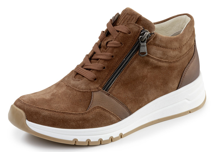 Slipper & Schnürschuhe - Waldläufer, bequeme Damen-Boots, Weite H, mit herausnehmbarem Fußbett, in Größe 3 1/2 bis 8, in Farbe JEANS Ansicht 7