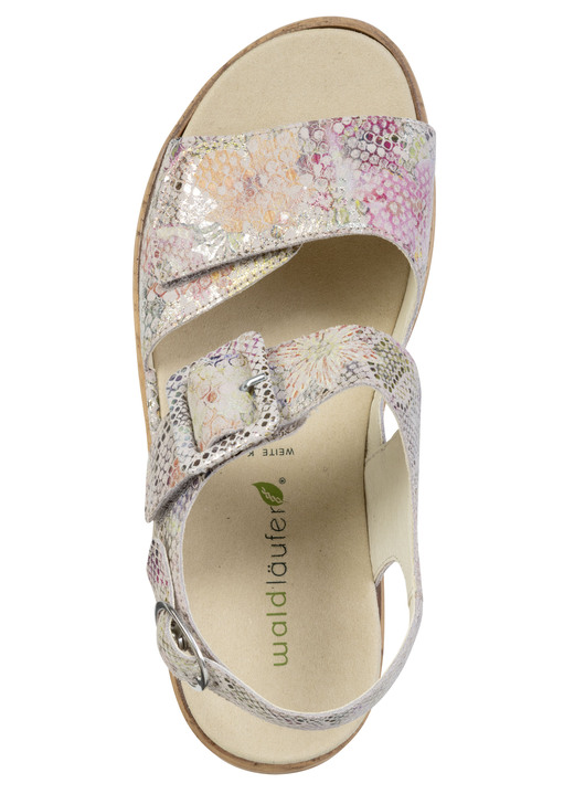 Sandaletten & Pantoletten - Waldläufer, bequeme Damen-Sandaletten, Weite K, mit herausnehmbarem Fußbett, in Größe 3 1/2 bis 8, in Farbe ROSÉ-BUNT Ansicht 2