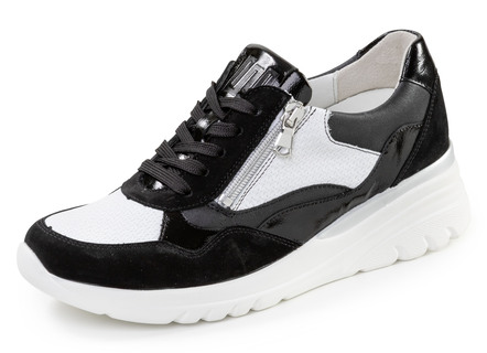 Waldläufer, bequeme Damen-Schnürschuhe, Weite H, mit herausnehmbarem Fußbett