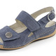 Sandaletten & Pantoletten - Waldläufer, bequeme Damen-Sandalen, Weite H, mit herausnehmbarem Fußbett, in Größe 3 1/2 bis 8, in Farbe JEANS – Farbe JEANS – Ansicht 1