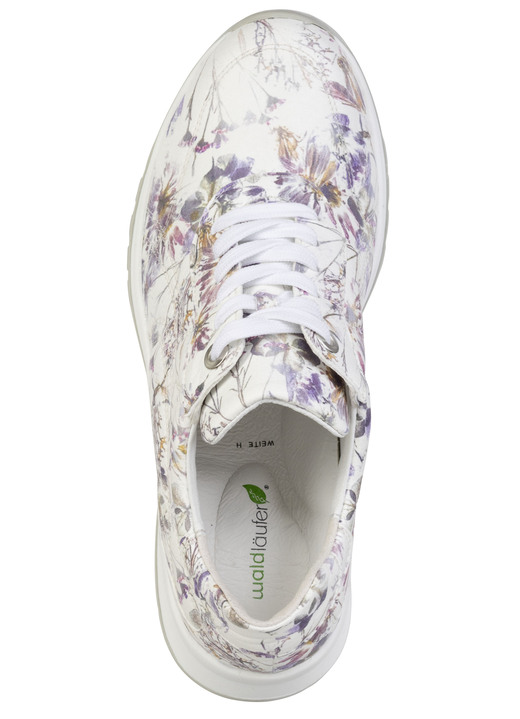 Slipper & Schnürschuhe - Waldläufer, bequeme Damen-Schnürschuhe, Weite H, mit herausnehmbarem Fußbett, in Größe 3 1/2 bis 8, in Farbe WEISS-BUNT Ansicht 2