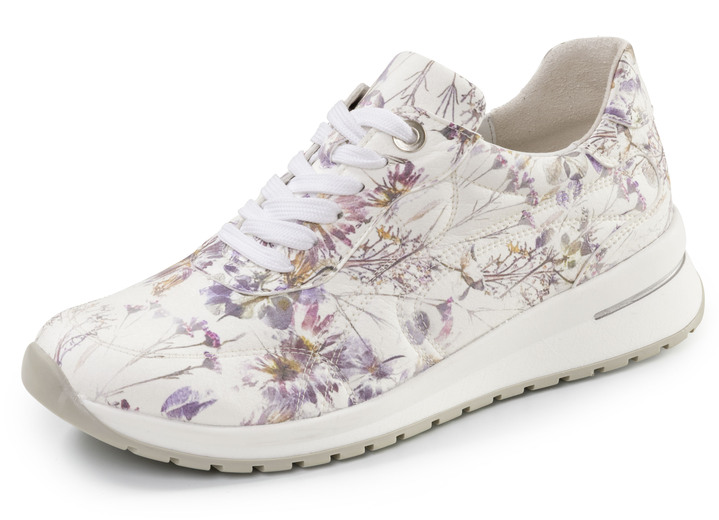 Slipper & Schnürschuhe - Waldläufer, bequeme Damen-Schnürschuhe, Weite H, mit herausnehmbarem Fußbett, in Größe 3 1/2 bis 8, in Farbe BLEU Ansicht 4