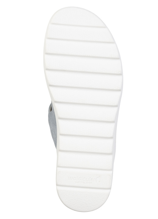 Sandaletten & Pantoletten - Waldläufer, bequeme Damen-Pantoletten, Weite H, mit herausnehmbarem Fußbett, in Größe 3 1/2 bis 8, in Farbe BLEU Ansicht 3