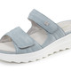 Sandaletten & Pantoletten - Waldläufer, bequeme Damen-Pantoletten, Weite H, mit herausnehmbarem Fußbett, in Größe 3 1/2 bis 8, in Farbe BLEU – Farbe BLEU – Ansicht 1