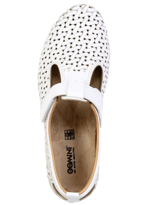 Slipper & Schnürschuhe - Gemini, sommerliche Damen-Slipper, Weite G, mit herausnehmbarem Fußbett, in Größe 036 bis 042, in Farbe WEISS Ansicht 2
