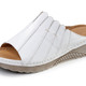 Damenmode - Gemini, stilvolle Damen-Pantoletten, Weite G, aus Leder, in Größe 036 bis 042, in Farbe WEISS – Farbe WEISS – Ansicht 1