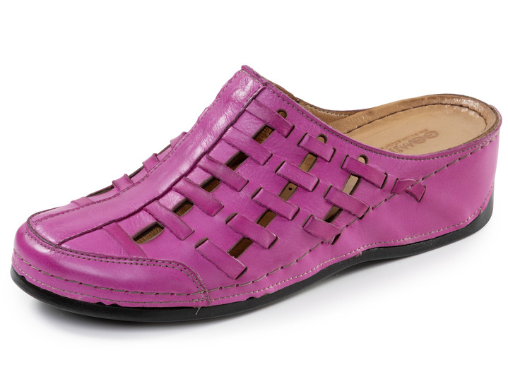 Sandaletten & Pantoletten - Gemini, sommerliche Damen-Clogs, Weite G, mit Gummizug, in Größe 036 bis 042, in Farbe WEISS Ansicht 10