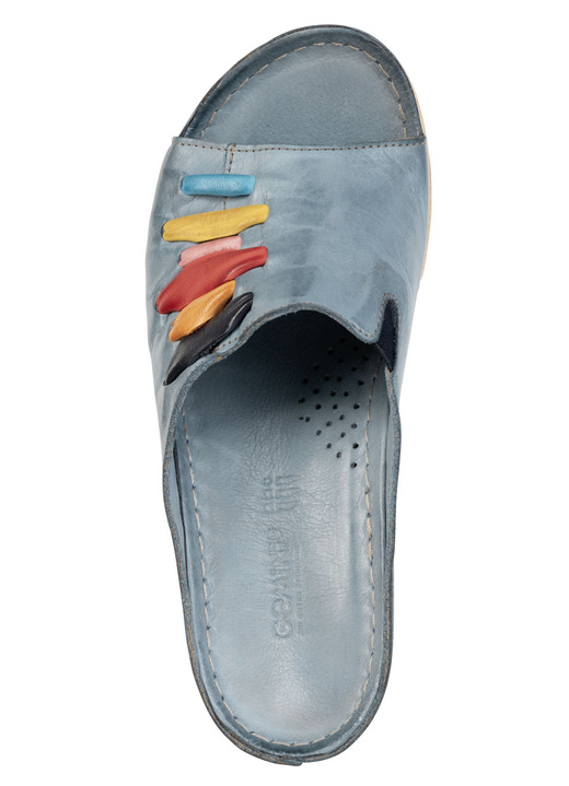 Sandaletten & Pantoletten - Gemini, trendige Damen-Pantoletten, Weite G, mit Gummizug, in Größe 036 bis 041, in Farbe JEANS Ansicht 2