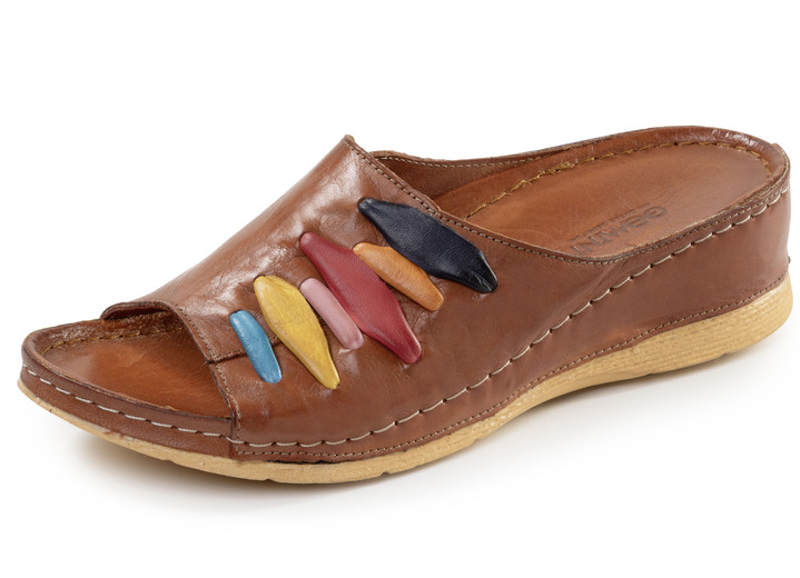 Sandaletten & Pantoletten - Gemini, trendige Damen-Pantoletten, Weite G, mit Gummizug, in Größe 036 bis 041, in Farbe WEISS Ansicht 7