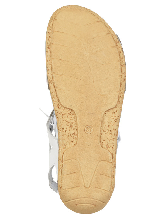 Sandaletten & Pantoletten - Gemini, sommerliche Damen-Sandalen, Weite G, aus Leder, in Größe 036 bis 042, in Farbe WEISS Ansicht 3