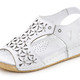 Damenmode - Gemini, sommerliche Damen-Sandalen, Weite G, aus Leder, in Größe 036 bis 042, in Farbe WEISS – Farbe WEISS – Ansicht 1