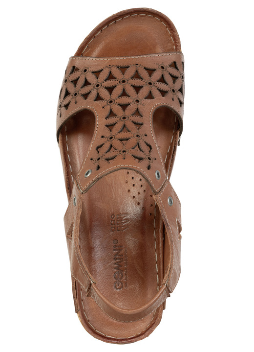 Sandaletten & Pantoletten - Gemini, sommerliche Damen-Sandalen, Weite G, aus Leder, in Größe 036 bis 042, in Farbe WEISS Ansicht 5