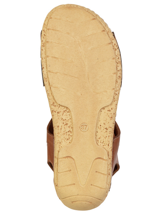 Damenmode - Gemini, sommerliche Damen-Sandalen, Weite G, aus Leder, in Größe 036 bis 042, in Farbe WEISS Ansicht 6