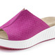 Sandaletten & Pantoletten - ELENA EDEN, trendige Damen-Pantoletten, Weite H, mit herausnehmbarem Fußbett, in Größe 036 bis 042, in Farbe HELLJEANS – Farbe PINK – Ansicht 1