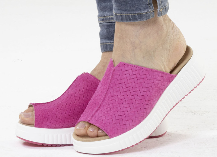 Sandaletten & Pantoletten - ELENA EDEN, trendige Damen-Pantoletten, Weite H, mit herausnehmbarem Fußbett, in Größe 036 bis 042, in Farbe HELLJEANS Ansicht 8