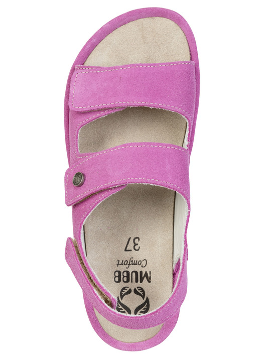 Sandaletten & Pantoletten - Mubb, bequeme Damen-Sandalen, Weite H, mit herausnehmbarem Fußbett, in Größe 036 bis 042, in Farbe BLEU Ansicht 5