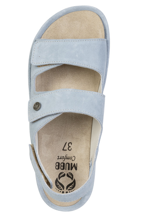 Sandaletten & Pantoletten - Mubb, bequeme Damen-Sandalen, Weite H, mit herausnehmbarem Fußbett, in Größe 036 bis 042, in Farbe BLEU Ansicht 2