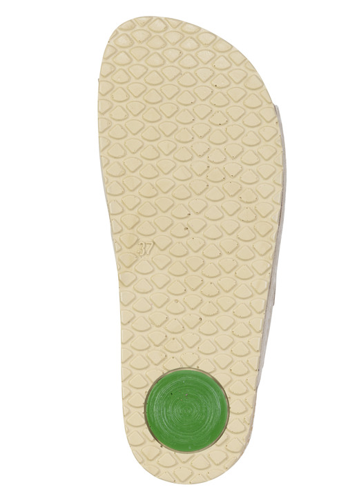 Sandaletten & Pantoletten - Mubb, bequeme Damen-Pantoletten, Weite H, mit Klettverschluss, in Größe 036 bis 042, in Farbe SAND Ansicht 3