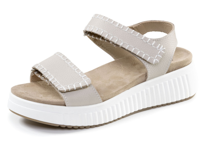 Sandaletten & Pantoletten - ELENA EDEN, bequeme Damen-Sandalen, Weite H, mit herausnehmbarem Fußbett, in Größe 035 bis 041, in Farbe HELLBLAU Ansicht 4