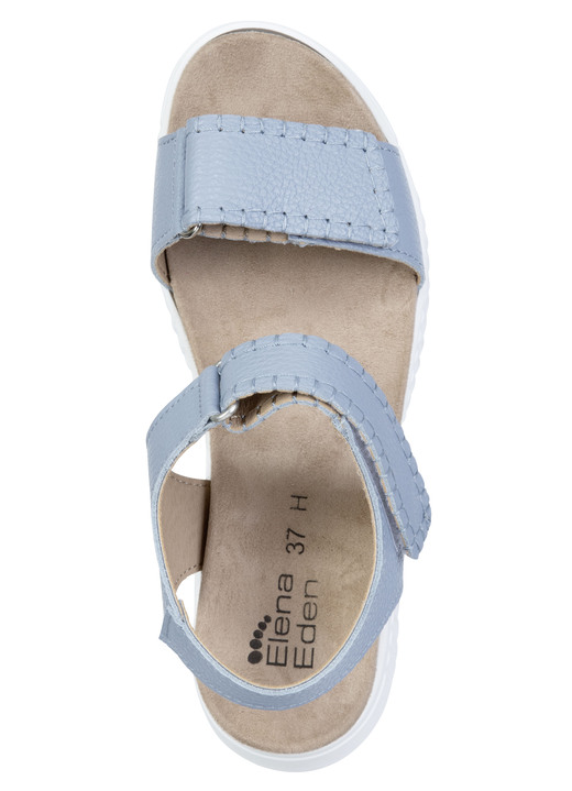 Sandaletten & Pantoletten - ELENA EDEN, bequeme Damen-Sandalen, Weite H, mit herausnehmbarem Fußbett, in Größe 035 bis 041, in Farbe HELLBLAU Ansicht 2