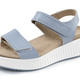 Damenmode - ELENA EDEN, bequeme Damen-Sandalen, Weite H, mit herausnehmbarem Fußbett, in Größe 035 bis 041, in Farbe BEIGE – Farbe HELLBLAU – Ansicht 1