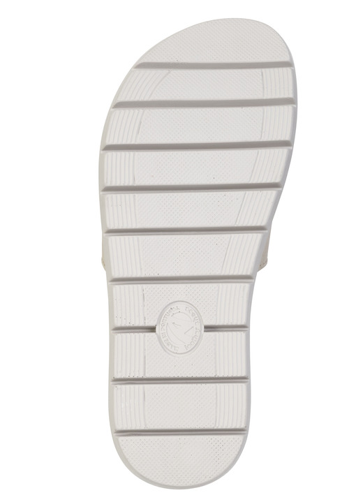 Sandaletten & Pantoletten - ELENA EDEN, stylische Damen-Pantoletten, Weite H, mit herausnehmbarem Fußbett, in Größe 036 bis 042, in Farbe BEIGE Ansicht 3