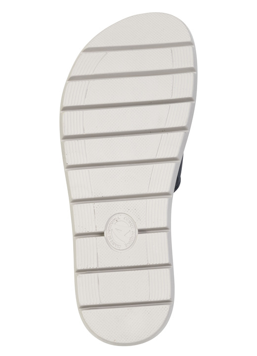 Damenmode - ELENA EDEN, stylische Damen-Pantoletten, Weite H, mit herausnehmbarem Fußbett, in Größe 036 bis 042, in Farbe DUNKELBLAU Ansicht 3