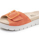 Sandaletten & Pantoletten - ELENA EDEN, stylische Damen-Pantoletten, Weite H, mit herausnehmbarem Fußbett, in Größe 036 bis 042, in Farbe BEIGE – Farbe ORANGE – Ansicht 1