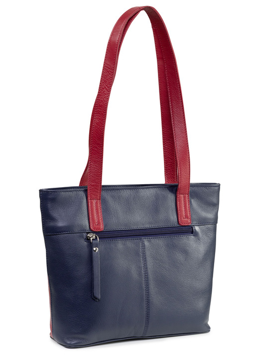 Taschen - Laurina, Tasche, Damen, aus Leder, in Farbe BLAU-WEISS-ROT Ansicht 2