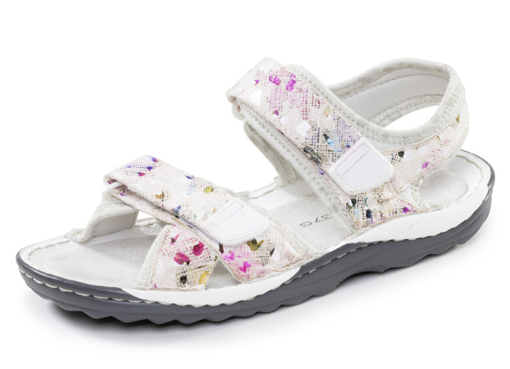 Sandaletten & Pantoletten - ELENA EDEN, sportliche Damen-Sandalen, Weite G, mit Klettverschluss, in Größe 036 bis 042, in Farbe DUNKELBLAU Ansicht 7