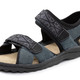 Sandaletten & Pantoletten - ELENA EDEN, sportliche Damen-Sandalen, Weite G, mit Klettverschluss, in Größe 036 bis 042, in Farbe SAND – Farbe DUNKELBLAU – Ansicht 1