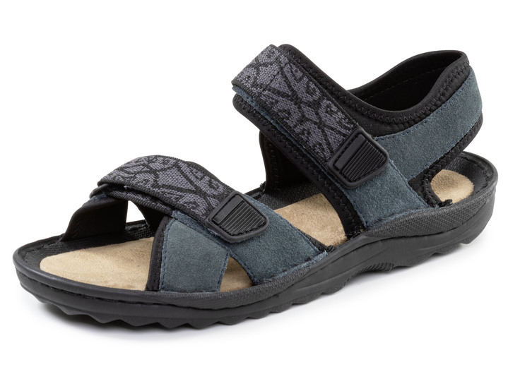 Sandaletten & Pantoletten - ELENA EDEN, sportliche Damen-Sandalen, Weite G, mit Klettverschluss, in Größe 036 bis 042, in Farbe DUNKELBLAU Ansicht 1