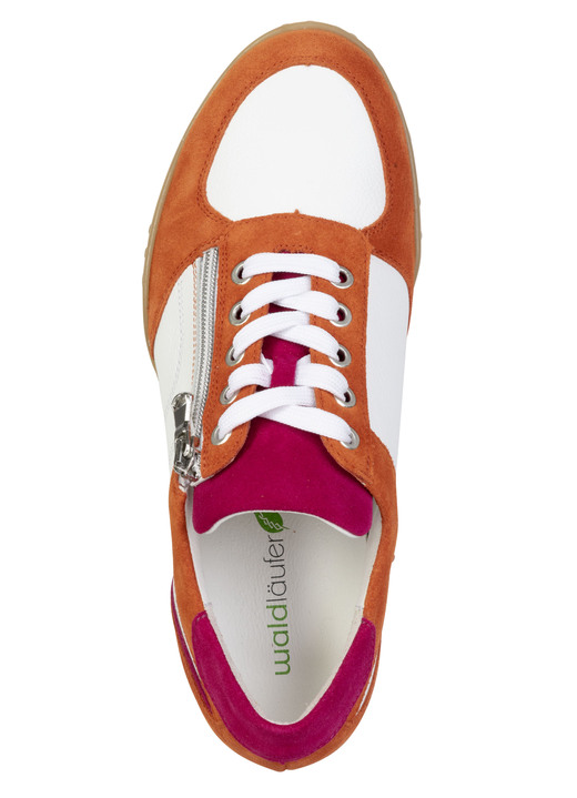 Slipper & Schnürschuhe - Waldläufer, bequeme Damen-Sneaker, Weite H, mit herausnehmbarem Fußbett, in Größe 3 1/2 bis 8, in Farbe JEANSBLAU-SILBER Ansicht 5