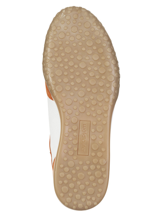 Slipper & Schnürschuhe - Waldläufer, bequeme Damen-Sneaker, Weite H, mit herausnehmbarem Fußbett, in Größe 3 1/2 bis 8, in Farbe ORANGE-WEISS-PINK Ansicht 3