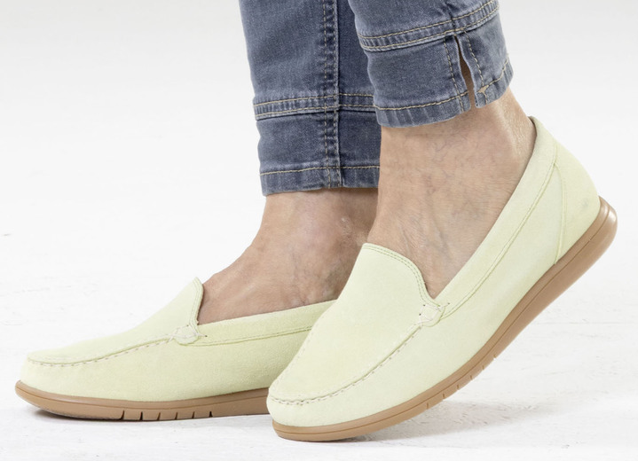 Slipper & Schnürschuhe - Waldläufer, bequeme Damen-Slipper, Weite H, mit herausnehmbarem Fußbett, in Größe 3 1/2 bis 8, in Farbe BLEU Ansicht 8