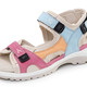 Sandaletten & Pantoletten - Waldläufer, bequeme Damen-Sandalen, Weite H, mit herausnehmbarem Fußbett, in Größe 4 1/2 bis 9, in Farbe PINK-ORANGE-BLAU – Farbe PINK-ORANGE-BLAU – Ansicht 1