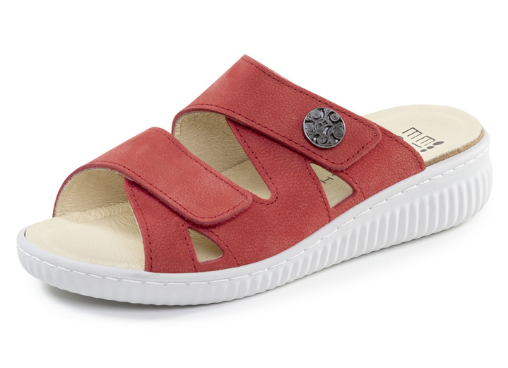 Sandaletten & Pantoletten - ELENA EDEN, bequeme Damen-Pantoletten, Weite H, mit herausnehmbarem Fußbett, in Größe 036 bis 043, in Farbe JEANS Ansicht 4