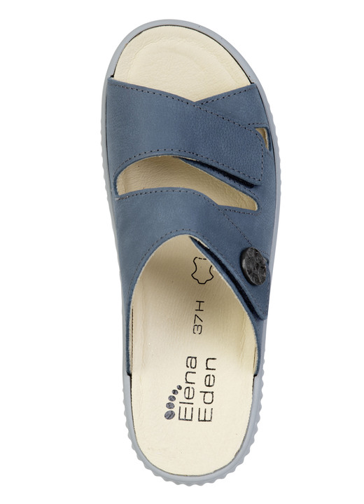 Sandaletten & Pantoletten - ELENA EDEN, bequeme Damen-Pantoletten, Weite H, mit herausnehmbarem Fußbett, in Größe 036 bis 043, in Farbe JEANS Ansicht 2